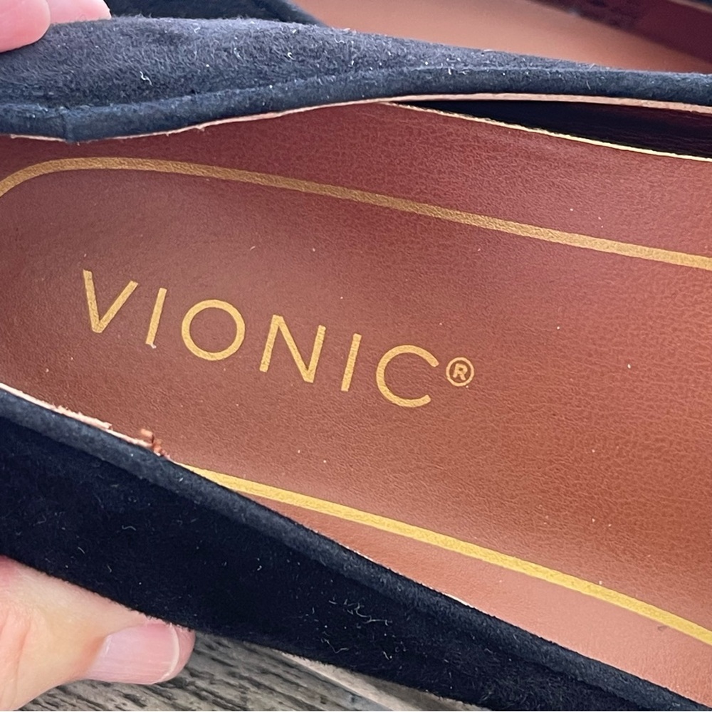 Vionic Willa Black Suede Leather Loafers Womens Size 7.5 - Picture 8 of 8